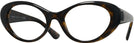 Oval Havana Versace 4455U Single Vision Full Frame View #1