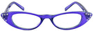 Cat Eye Prissy Blurple Cat Crazy Luxe Single Vision Half Frame View #2