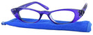 Cat Eye Prissy Blurple Cat Crazy Luxe Single Vision Half Frame View #1