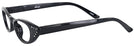 Cat Eye Midnight Black Cat Crazy Luxe Single Vision Half Frame View #3
