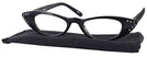 Cat Eye Midnight Black Cat Crazy Luxe Single Vision Half Frame View #1