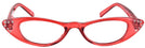 Cat Eye Ruby Red Cat Crazy Luxe Single Vision Half Frame View #2