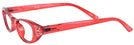Cat Eye Ruby Red Cat Crazy Luxe Single Vision Half Frame View #3