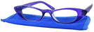 Cat Eye Prissy Blurple Cat Crazy Single Vision Half Frame View #1