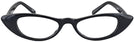Cat Eye Midnight Black Cat Crazy Single Vision Half Frame View #2