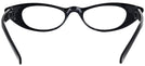Cat Eye Midnight Black Cat Crazy Single Vision Half Frame View #4