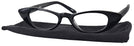 Cat Eye Midnight Black Cat Crazy Single Vision Half Frame View #1