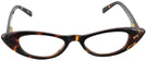 Cat Eye Tabby Tortoise Cat Crazy Single Vision Half Frame View #2