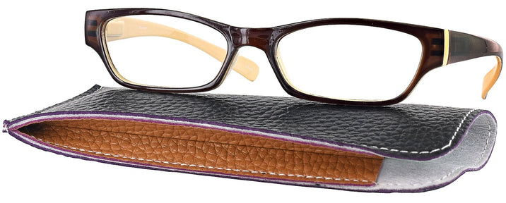 Rectangle Brown Charli Single Vision Full Frame View #1
