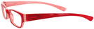 Rectangle Red/pink Charli Single Vision Full Frame View #3