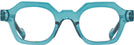 Rectangle Teal Forget Me Not Single Vision Full Frame View #2