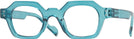 Rectangle Teal Forget Me Not Single Vision Full Frame View #1