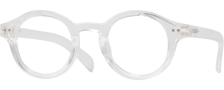 Round Crystal Nerd Out Single Vision Full Frame View #1