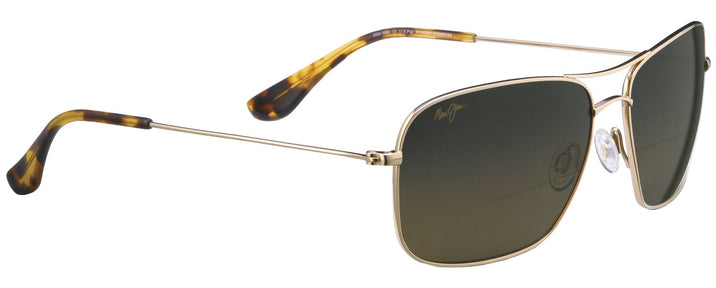 Rectangle Gold/hcl Lens Maui Jim Wiki Wiki 246 Bifocal Reading Sunglasses View #1