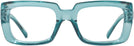 Oversized Teal Eye-Conic Single Vision Full Frame View #2