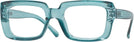 Oversized Teal Eye-Conic Single Vision Full Frame View #1
