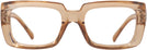Oversized Light Brown Eye-Conic Single Vision Full Frame View #2