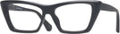 Cat Eye Matte Black Lola Single Vision Full Frame View #1