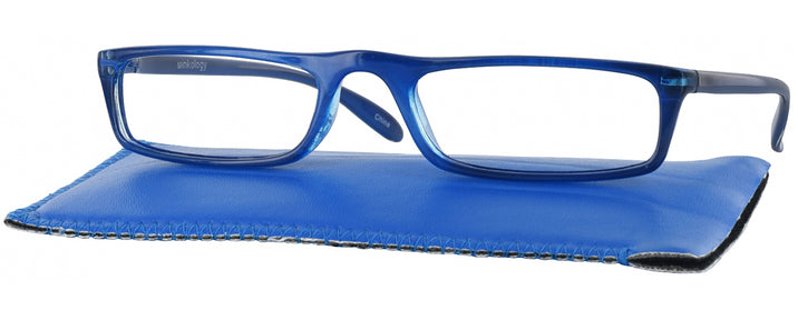 Rectangle Blue Hawaiian Cool-Aide Single Vision Half Frame View #1