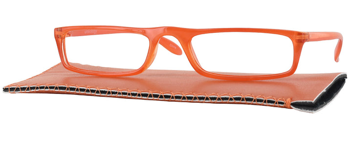 Rectangle Apricot Cool-Aide Single Vision Half Frame View #1