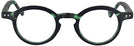 Round Green Tortoise Feelin Groovy Single Vision Full Frame View #2