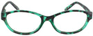 Oval Green Demi No Brainer Single Vision Full Frame View #2