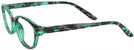 Oval Green Demi No Brainer Single Vision Full Frame View #3