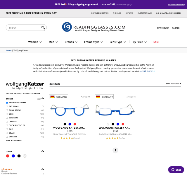 Wolfgang Katzer Readers for Women and Men – ReadingGlasses.com