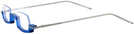 Rectangle,Unique Transparent Blue Wolfgang Katzer Architekt Single Vision Half Frame w/ FREE NON-GLARE View #3