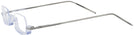 Rectangle,Unique Crystal Clear Wolfgang Katzer Architekt Single Vision Half Frame w/ FREE NON-GLARE View #3