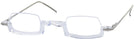 Rectangle,Unique Crystal Clear Wolfgang Katzer Architekt Single Vision Half Frame w/ FREE NON-GLARE View #1