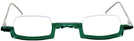 Rectangle,Unique Transparent Green Wolfgang Katzer Architekt Single Vision Half Frame w/ FREE NON-GLARE View #2