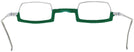 Rectangle,Unique Transparent Green Wolfgang Katzer Architekt Single Vision Half Frame w/ FREE NON-GLARE View #4
