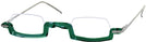 Rectangle,Unique Transparent Green Wolfgang Katzer Architekt Single Vision Half Frame w/ FREE NON-GLARE View #1