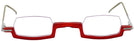Rectangle,Unique Transparent Red Wolfgang Katzer Architekt Single Vision Half Frame w/ FREE NON-GLARE View #2