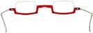 Rectangle,Unique Transparent Red Wolfgang Katzer Architekt Single Vision Half Frame w/ FREE NON-GLARE View #4