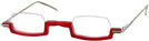 Rectangle,Unique Transparent Red Wolfgang Katzer Architekt Single Vision Half Frame w/ FREE NON-GLARE View #1