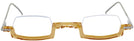Rectangle,Unique Transparent Yellow Wolfgang Katzer Architekt Single Vision Half Frame w/ FREE NON-GLARE View #2
