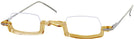 Rectangle,Unique Transparent Yellow Wolfgang Katzer Architekt Single Vision Half Frame w/ FREE NON-GLARE View #1