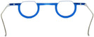 Round,Unique Transparent Blue Wolfgang Katzer Autor Single Vision Half Frame w/ FREE NON-GLARE View #4