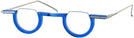 Round,Unique Transparent Blue Wolfgang Katzer Autor Single Vision Half Frame w/ FREE NON-GLARE View #1