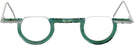 Round,Unique Transparent Green Wolfgang Katzer Autor Single Vision Half Frame w/ FREE NON-GLARE View #2