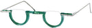 Round,Unique Transparent Green Wolfgang Katzer Autor Single Vision Half Frame w/ FREE NON-GLARE View #1