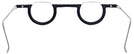 Round,Unique Matte Black Wolfgang Katzer Autor Single Vision Half Frame w/ FREE NON-GLARE View #4