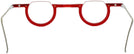 Round,Unique Transparent Red Wolfgang Katzer Autor Single Vision Half Frame w/ FREE NON-GLARE View #4