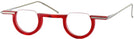 Round,Unique Transparent Red Wolfgang Katzer Autor Single Vision Half Frame w/ FREE NON-GLARE View #1