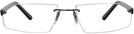Rectangle Shiny Black Wolke 101-0755 w/ AR Single Vision Half Frame View #2