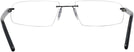 Rectangle Shiny Black Wolke 101-0755 w/ AR Single Vision Half Frame View #4