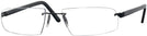 Rectangle Shiny Black Wolke 101-0755 w/ AR Single Vision Half Frame View #1