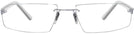 Rectangle Matte Light Grey Wolke 101-0755 w/ AR Single Vision Half Frame View #2